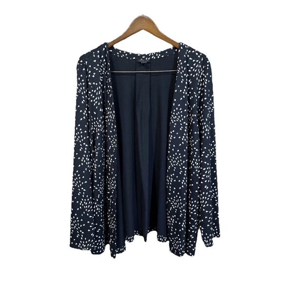 J. Jill Wearever Collection Womens Open Front Cardigan Sz 2X Black Lightweight - Picture 1 of 8
